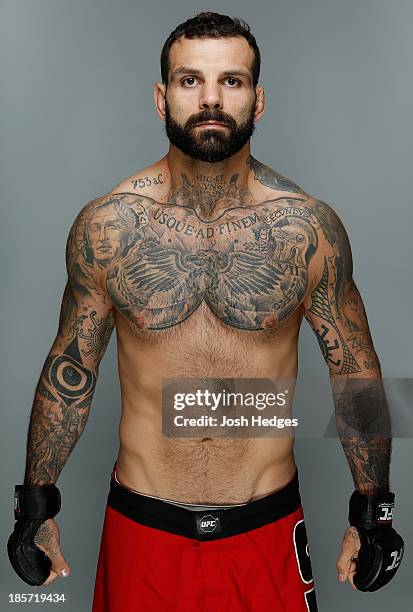 Alessio Sakara poses for a portrait during a UFC photo session on October 24, 2013 in Manchester, England.