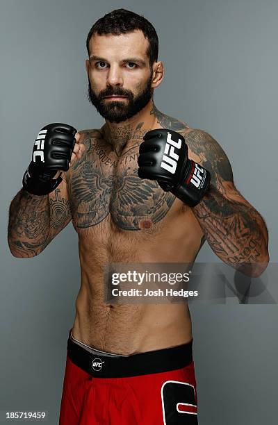 Alessio Sakara poses for a portrait during a UFC photo session on October 24, 2013 in Manchester, England.