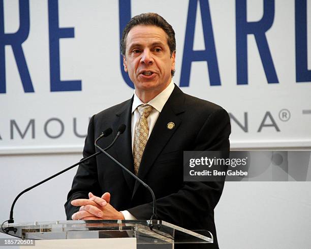 Governor Andrew Cuomo attends the Madison Square Garden Transformation Unveiling at Madison Square Garden on October 24, 2013 in New York City.