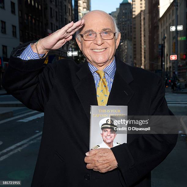 Gavin MacLeod visits "Extra" in Times Square on October 24, 2013 in New York City.