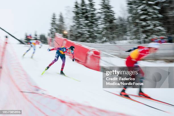 James Clinton Schoonmaker of Usa competes in the Individual Sprint during the FIS World Cup Cross - Country Trondheim on December 15, 2023 in...