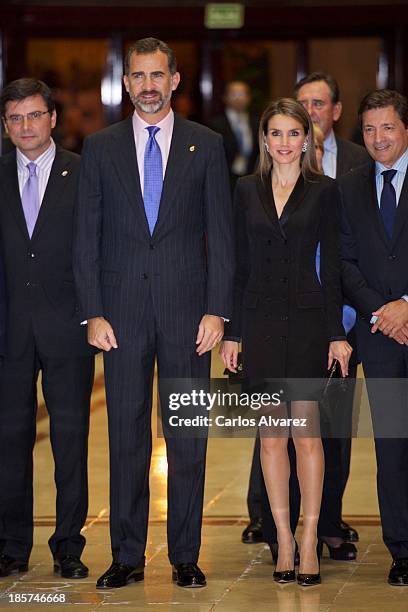 Prince Felipe of Spain and Princess Letizia of Spain attend "XXII Musical Week" closing concert at the Principe Felipe Auditorium during the "Prince...