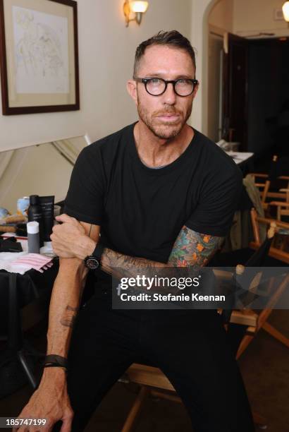 Living Proof hair stylist Chris McMillan at the CFDA/Vogue Fashion Fund Fashion Show Backstage Beauty by MAC Cosmetics and Living Proof at Chateau...
