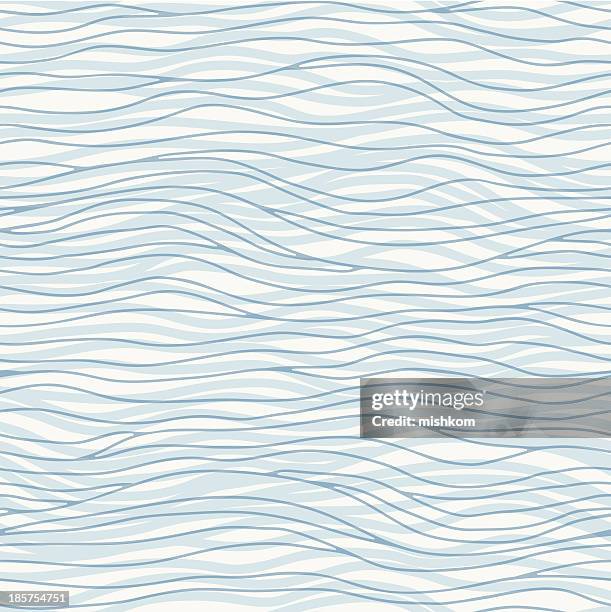 abstrakte nahtlose muster - wave water stock-grafiken, -clipart, -cartoons und -symbole