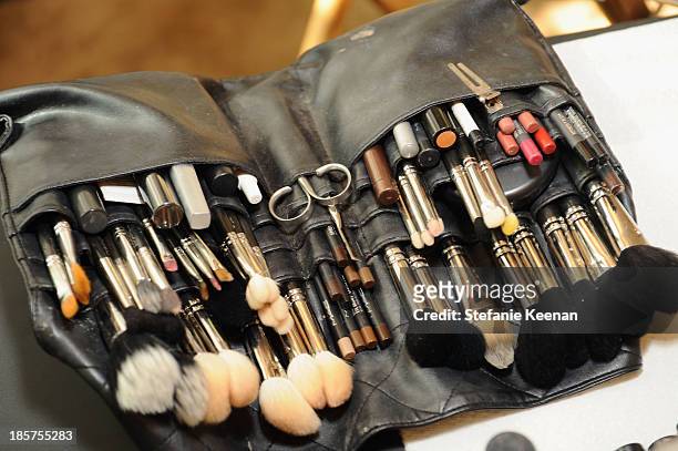 General view of atmosphere at the CFDA/Vogue Fashion Fund Fashion Show Backstage Beauty by MAC Cosmetics and Living Proof at Chateau Marmont on...