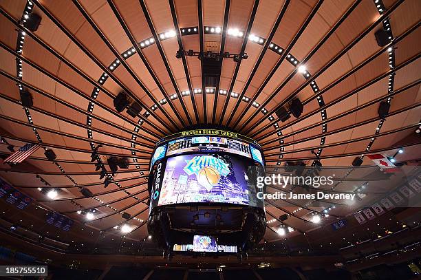 General view inside Madison Square Garden at the transformation unveiling at Madison Square Garden on October 24, 2013 in New York City.