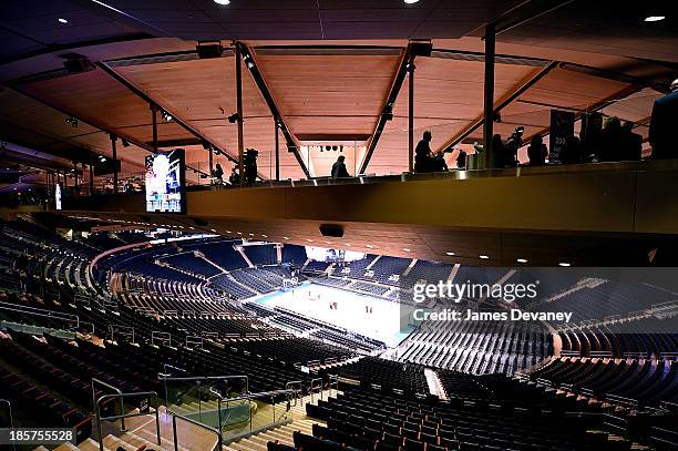 General view inside Madison Square Garden at the transformation unveiling at Madison Square Garden on October 24, 2013 in New York City.