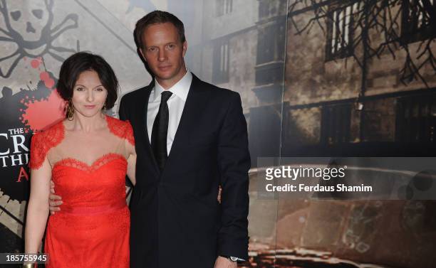 Dervla Kirwin and Rupert Penry Jones attend the Specsavers Crime Thriller Awards at The Grosvenor House Hotel on October 24, 2013 in London, England.