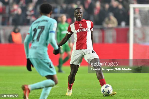 Soumaila Coulibaly of Antwerp pictured during the Uefa Champions League matchday 6 game in group H in the 2023-2024 season between Royal Antwerp FC...
