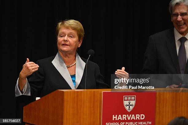 Dr. Gro Harlem Brundtland, Former Prime Minister of Norway and Former Director General of World Health Organization , receives the Centennial Award...