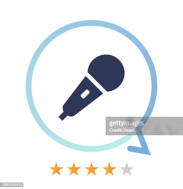 interview vector icon - performance feedback stock illustrations