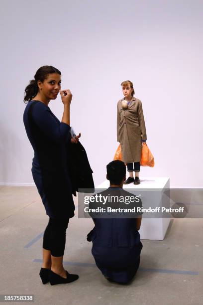 General view of the 'Fondation Cartier pour L'Art Contemporain' in Paris whyle the 'Ron Mueck' Exhibition : Closing Night, on October 24, 2013 in...