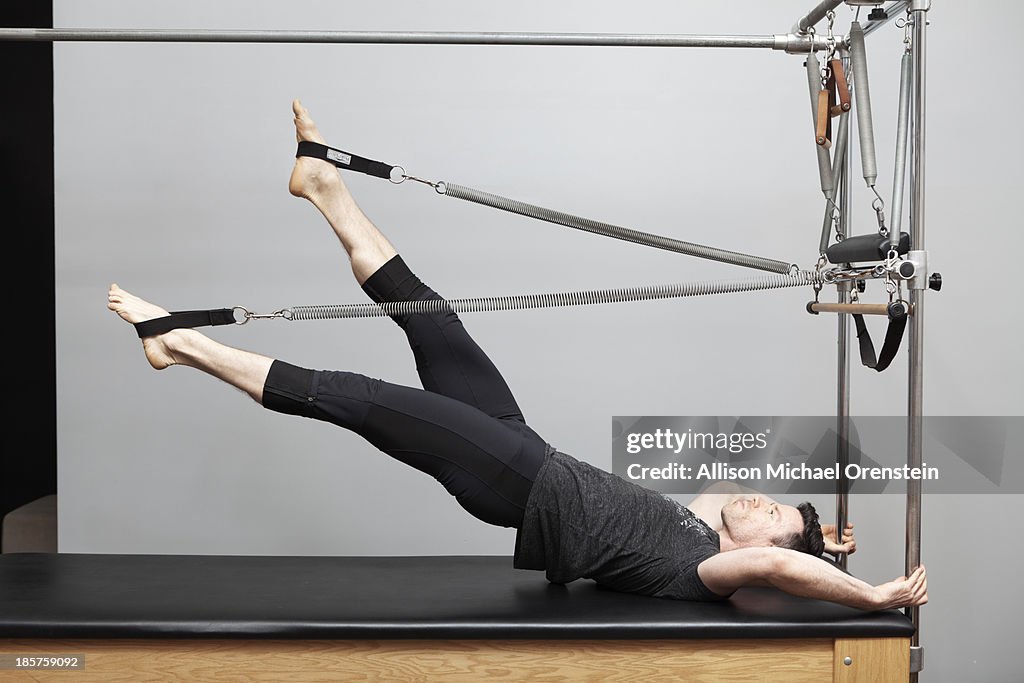 Man doing pilates