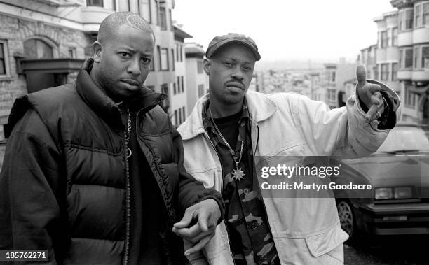 Gang Starr, portrait, San Francisco, United States, 1991. MC Guru and DJ Premier.