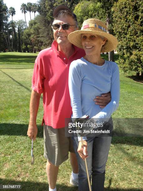 Actor Alex Rocco and his wife actress Shannon Wilcox pose for a protrait in Los Angeles, California on September 18, 2013.