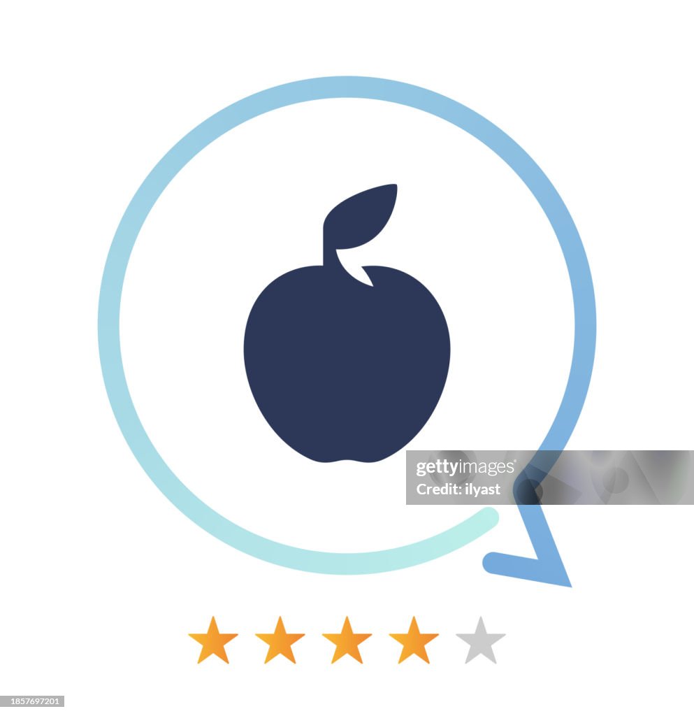Organic Fruit Vector Icon