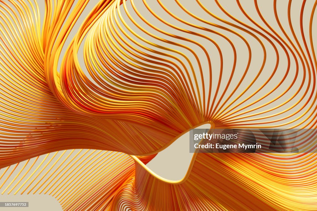 Digital Generated Image of Abstract Network Cables. Vibrant Digital Ropes and Knots.