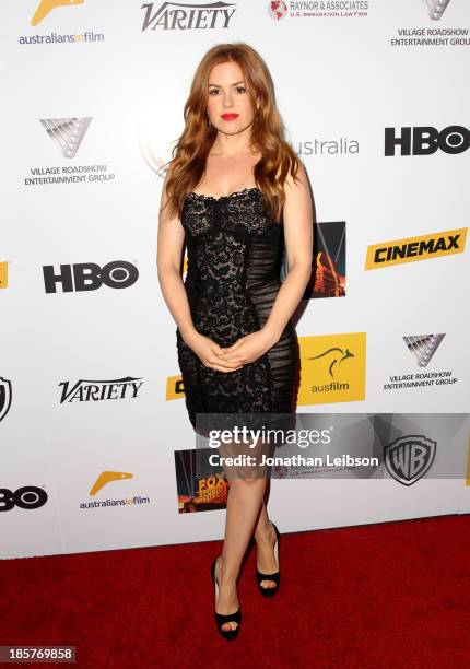 Actress Isla Fisher attends the 2nd Annual Australians in Film Awards Gala at Intercontinental Hotel on October 24, 2013 in Beverly Hills, California.