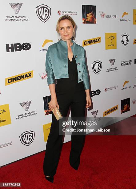 Actress Radha Mitchell attends the 2nd Annual Australians in Film Awards Gala at Intercontinental Hotel on October 24, 2013 in Beverly Hills,...