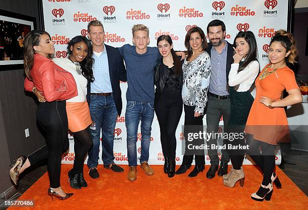 Doug Cohn, Cody Simpson, Sharon Dastur and Owen Grover pose with Dinah Jane Hansen, Normani Kordei Hamilton, Lauren Jauregui, Camila Cabello and Ally...