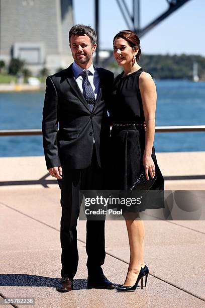 Prince Frederik of Denmark and Princess Mary of Denmark attend the launch of 'MADE' and 'Architecture Makes the City' at the Sydney Opera House on...