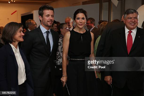 Prince Frederik of Denmark and Princess Mary of Denmark attend the launch of 'MADE' and 'Architecture Makes the City' with Opera House CEO Louise...