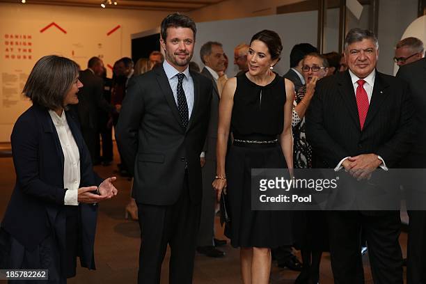Prince Frederik of Denmark and Princess Mary of Denmark attend the launch of 'MADE' and 'Architecture Makes the City' with Opera House CEO Louise...