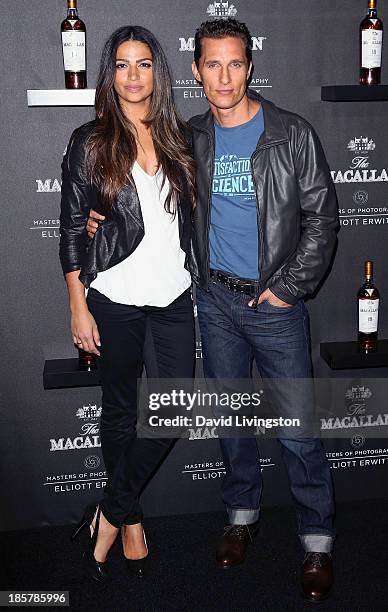 Actor Matthew McConaughey and wife model Camila Alves attend the debut of the 4th edition of the Macallan Masters of Photography Series by Elliott...