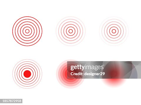 Pain Circles Vector Set. Pain Circles Vector Set.