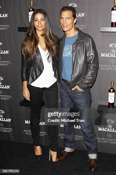 Matthew McConaughey and Camila Alves McConaughey arrive at the debut of the 4th Edition of The Macallan Masters of Photography series by Elliott...