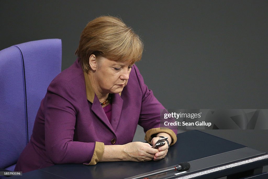 (FILE) NSA Possibly Eavesdropped On Angela Merkel's Mobile Phone