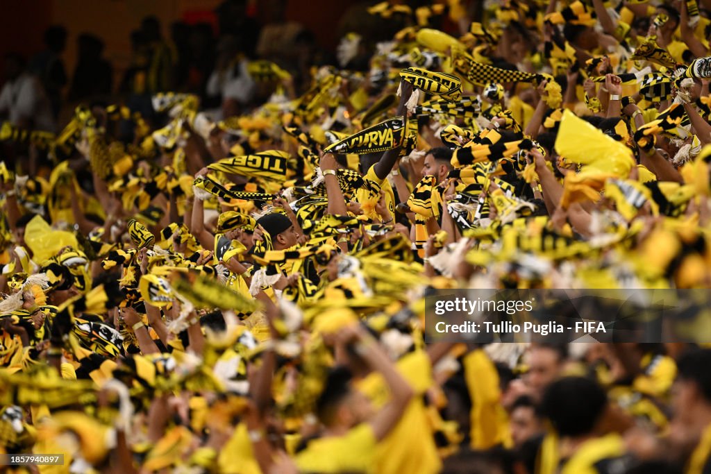 Fans of Al Ittihad show their support during the FIFA Club World Cup