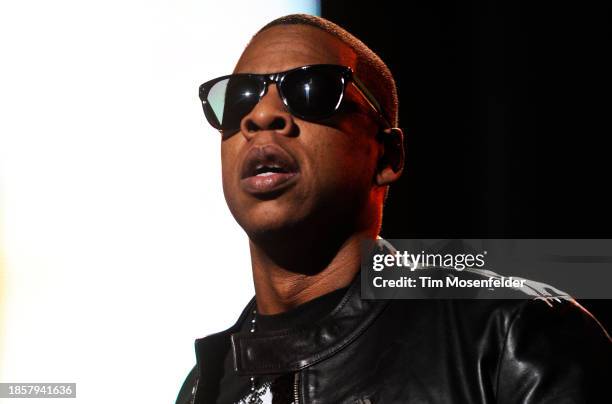 Rapper Jay-Z performs in support of his The Blueprint 3 release at the Save Mart Center at Fresno State University on November 7, 2009 in Fresno,...