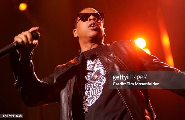 Rapper Jay-Z performs in support of his The Blueprint 3 release at the Save Mart Center at Fresno State University on November 7, 2009 in Fresno,...