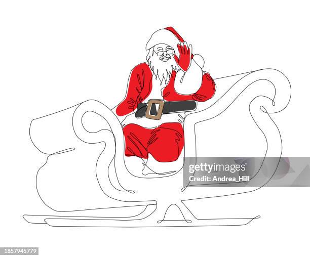 Santa Roping Drawing 313 Santa Sleigh Drawing Stock Photos, High-Res Pictures, and Images ...