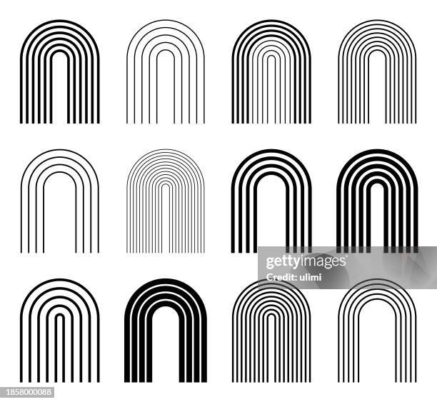 bildbanksillustrationer, clip art samt tecknat material och ikoner med vector design elements - båge