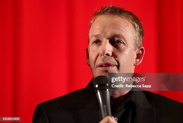 S Milwaukee Bucks' Bango mascot Kevin Vanderkolk during a Q&A session at Hulu Presents The LA Premiere Of "Behind the Mask" at the Vista Theatre on...