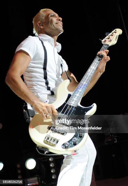 Tony Kanal of No Doubt performs at Sleep Train Pavilion on July 21, 2009 in Concord, California.