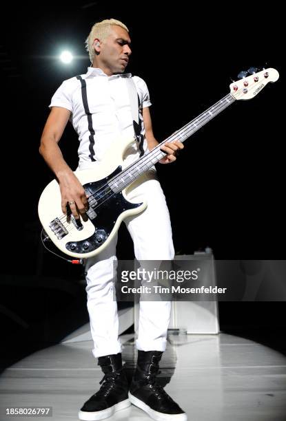 Tony Kanal of No Doubt performs at Sleep Train Pavilion on July 21, 2009 in Concord, California.