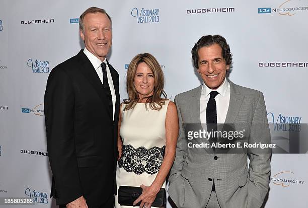 Dr. Neil Martin, Colleen Martin and restauranteur Peter Morton arrive to the 2013 UCLA Neurosurgery Visionary Ball at the Beverly Wilshire Four...