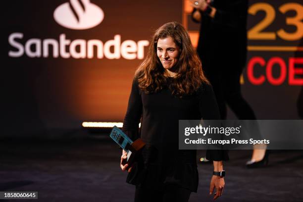 Maialen Chourraut receives an award during the XVIII Gala of the Spanish Olympic Committee to recognize the twenty most successful individual...