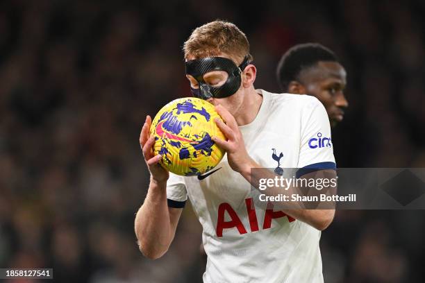 Dejan Kulusevski of Tottenham Hotspur celebrates after scoring their team's second goal during the Premier League match between Nottingham Forest and...