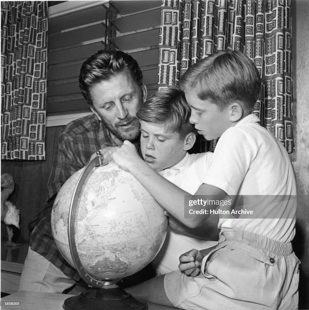 Kirk Douglas w/ Joel & Michael Douglas 