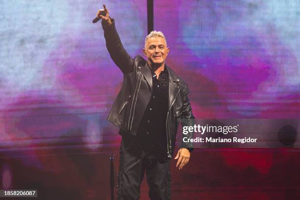 Alejandro Sanz performs on stage at WiZink Center on December 15, 2023 in Madrid, Spain.