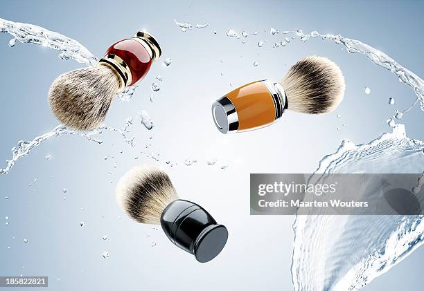 shaving brushes - shaving brush - fotografias e filmes do acervo