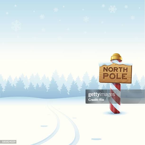 bildbanksillustrationer, clip art samt tecknat material och ikoner med north pole winter - nordpolen