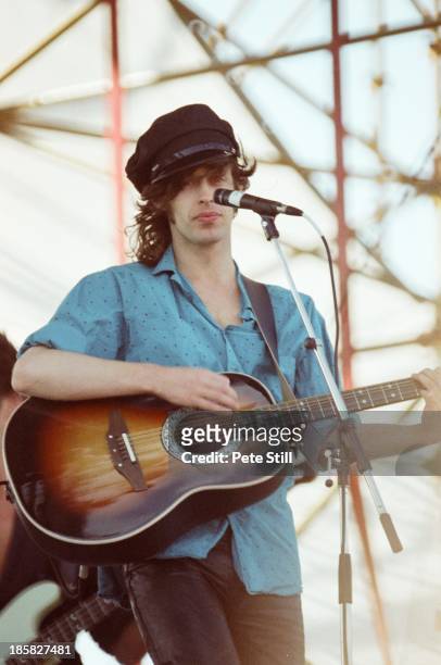 Mike Scott of The Waterboys performs on stage at Milton Keynes Bowl, on June 21st, 1986 in Milton Keynes, England.