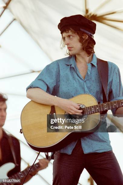Mike Scott of The Waterboys performs on stage at Milton Keynes Bowl, on June 21st, 1986 in Milton Keynes, England