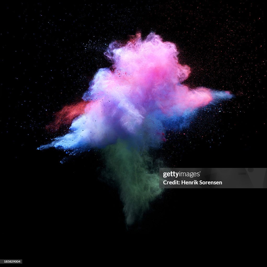 Neon Powder Exploding Explosion Of Colored Powder High-Res Stock Photo - Getty Images