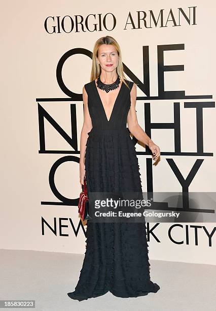 Natalie Joos attends Armani - One Night Only New York at SuperPier on October 24, 2013 in New York City.